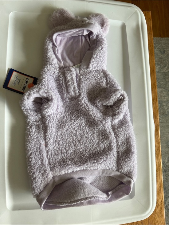 Other - Plush Teddy Ear Hoodie Pet Sweater - Light Lilac